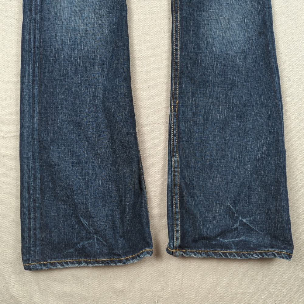 1921 Jeans Womens 28 Blue Surplus Flare Distressed Faded Boho - Picture 3 of 16